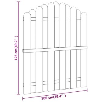 Poort 100x125 cm ge&iuml;mpregneerd grenenhout 5