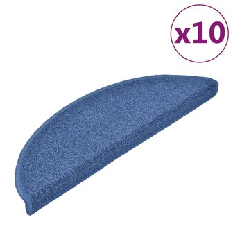 Trapmatten 10 st 56x17x3 cm blauw 2