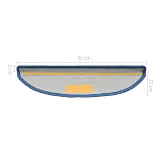 Trapmatten 10 st 56x17x3 cm blauw 8