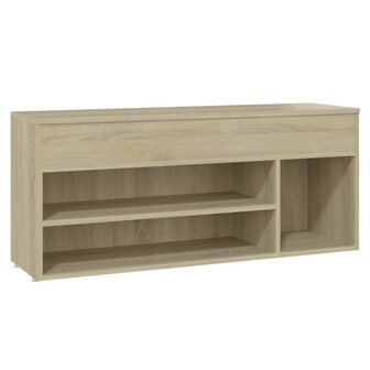 Schoenbank 105x30x45 cm bewerkt hout sonoma eikenkleurig 2