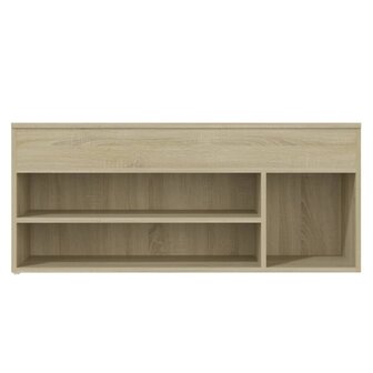 Schoenbank 105x30x45 cm bewerkt hout sonoma eikenkleurig 5