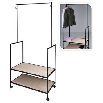 H&amp;S Collection Kledingrek met 2 haken metaal 1