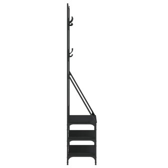 Kledingrek met schoenenrek 72x34x184 cm zwart 5