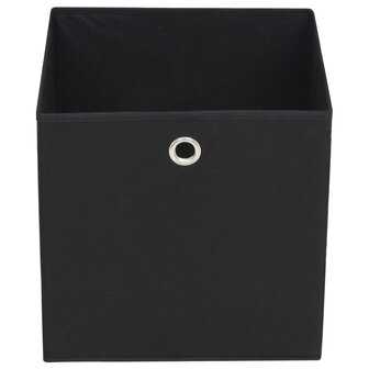 Opbergboxen 4 st 32x32x32 cm nonwoven stof zwart 3