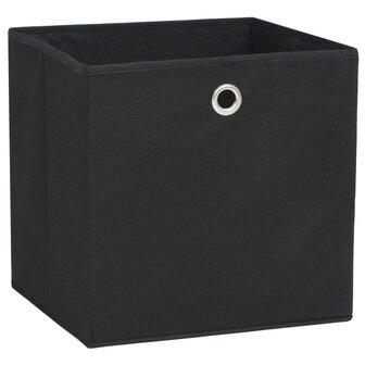 Opbergboxen 4 st 32x32x32 cm nonwoven stof zwart 4