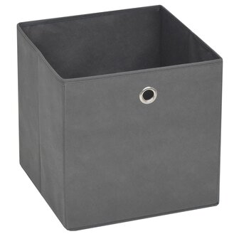 Opbergboxen 10 st 28x28x28 cm nonwoven stof grijs 3