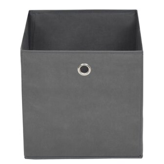 Opbergboxen 10 st 28x28x28 cm nonwoven stof grijs 4
