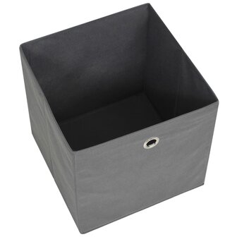 Opbergboxen 10 st 28x28x28 cm nonwoven stof grijs 5