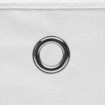 Opbergboxen met deksel 10 st 28x28x28 cm wit 5