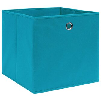 Opbergboxen 10 st 28x28x28 cm nonwoven stof babyblauw 2