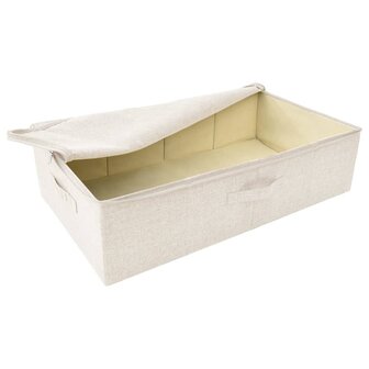 Opbergboxen 2 st 70x40x18 cm stof cr&egrave;mekleurig 7