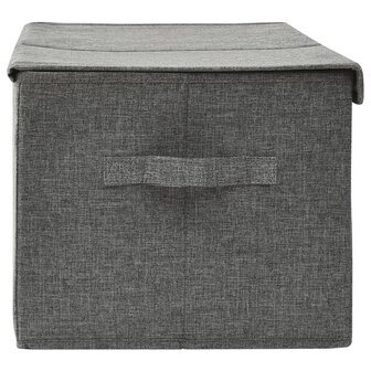 Opbergbox 50x30x25 cm stof antracietkleurig 5