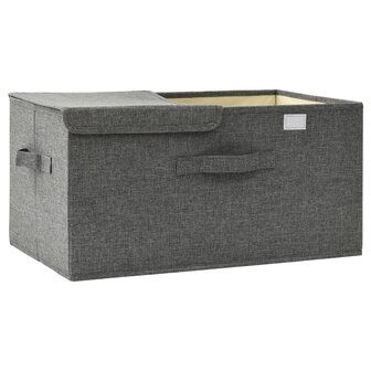 Opbergbox 50x30x25 cm stof antracietkleurig 6