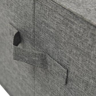 Opbergbox 50x30x25 cm stof antracietkleurig 10