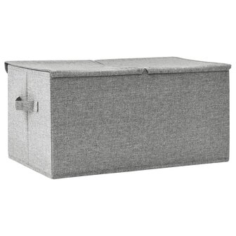 Opbergbox 50x30x25 cm stof grijs 4