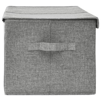 Opbergbox 50x30x25 cm stof grijs 5