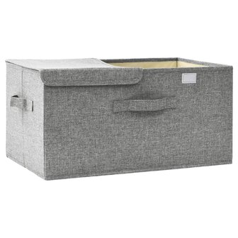 Opbergbox 50x30x25 cm stof grijs 6