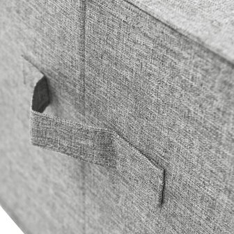 Opbergbox 50x30x25 cm stof grijs 10