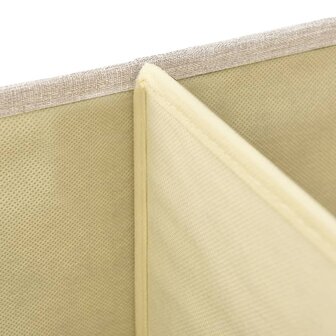 Opbergboxen 2 st 50x30x25 cm stof cr&egrave;mekleurig 9