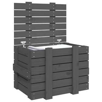 Opbergbox 58x40,5x42 cm massief grenenhout grijs 5
