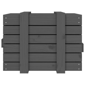 Opbergbox 58x40,5x42 cm massief grenenhout grijs 7