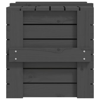 Opbergbox 58x40,5x42 cm massief grenenhout grijs 8