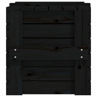 Opbergbox 58x40,5x42 cm massief grenenhout zwart 8