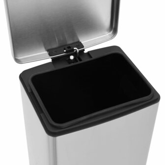 Pedaalemmer met anti-vingerafdruk 30 L RVS zilverkleurig 10