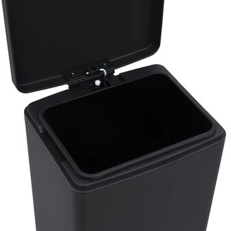 Pedaalemmer met anti-vingerafdruk 30 L RVS zwart 10