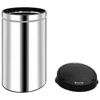 Prullenbak met automatische sensor 50 L roestvrij staal 4