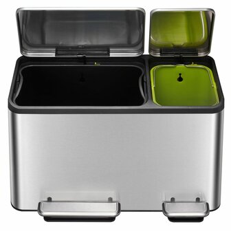 EKO Pedaalemmer EcoCasa 30+15 L matzilverkleurig 8