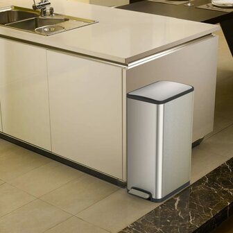 EKO Pedaalemmer Ecoslim 2x20 L matzilverkleurig 1