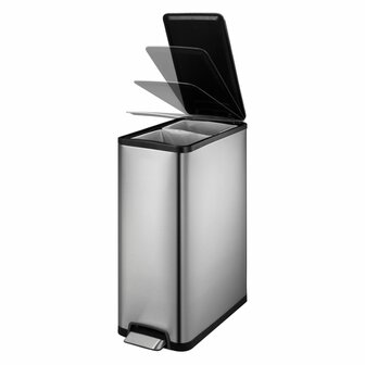 EKO Pedaalemmer Ecoslim 2x20 L matzilverkleurig 3