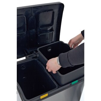 EKO Pedaalemmer Rejoice 2x30 L matzilverkleurig 6