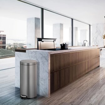 EKO Pedaalemmer Serene 30 L platinakleurig 1