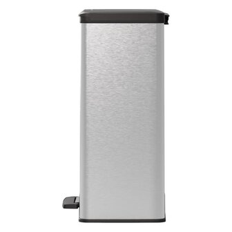 Curver Pedaalemmer Deco rechthoekig 65 L zilverkleurig 4