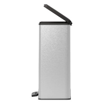 Curver Pedaalemmer Deco rechthoekig 65 L zilverkleurig 5