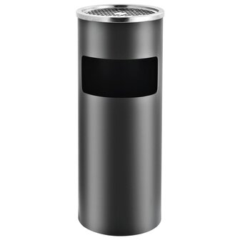 Asbak/prullenbak Hotel 30 L staal grijs 2
