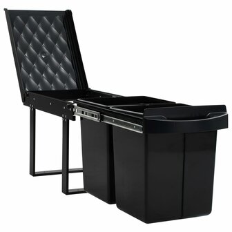 Inbouwprullenbak uittrekbaar soft-close 48 L 4