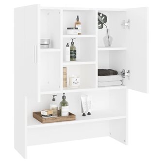 Wasmachinekast 70,5x25,5x90 cm wit 6