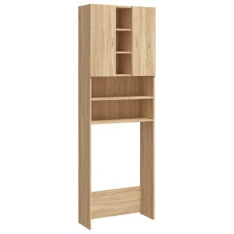 Wasmachinekast 64x25,5x190 cm sonoma eikenkleurig 2