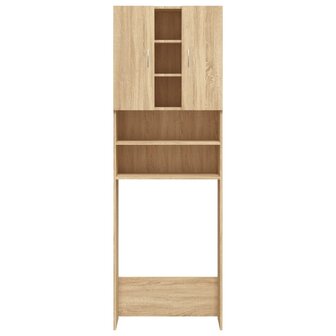Wasmachinekast 64x25,5x190 cm sonoma eikenkleurig 3