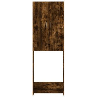 Wasmachinekast 64x25,5x190 cm gerookt eikenkleurig 6