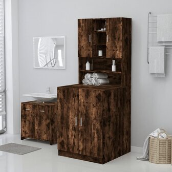 Wasmachinekast 71x71,5x91,5 cm gerookt eikenkleurig 1