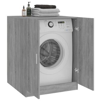 Wasmachinekast 71x71,5x91,5 cm grijs sonoma eikenkleurig 4