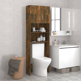 Wasmachinekast 64x25,5x190 cm gerookt eikenkleurig 1