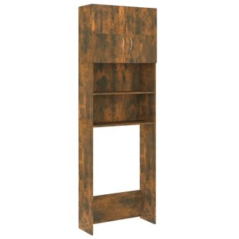Wasmachinekast 64x25,5x190 cm gerookt eikenkleurig 2