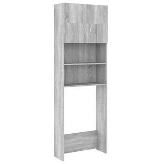Wasmachinekast 64x25,5x190 cm grijs sonoma eikenkleurig 2