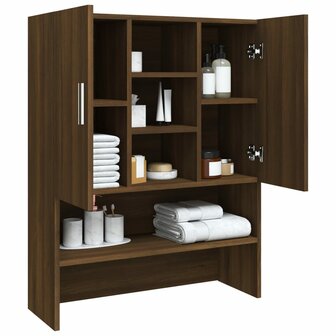 Wasmachinekast 70,5x25,5x90 cm bruin eikenkleur 4