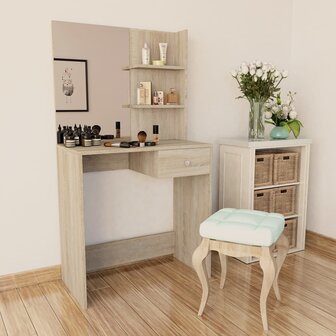 Kaptafel 75x40x141 cm bewerkt hout eikenkleurig 1